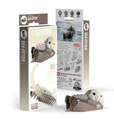 Eugy puzzle Loutre 3D en carton