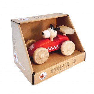 Voiture de course en bois rouge - Egmont Toys 2