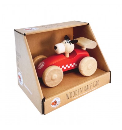 Voiture de course en bois rouge - Egmont Toys