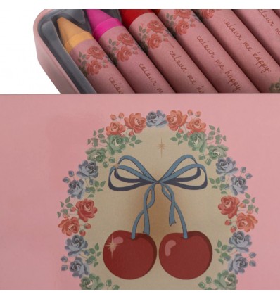 Crayons cire d'abeille Cerise - Konges Slojd