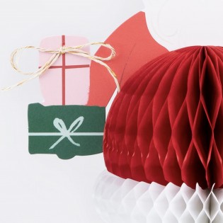 Carte Père Noël nid d'abeille - Meri Meri 2