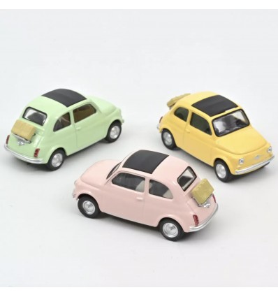 Fiat 500 F 1965 rose clair - Norev