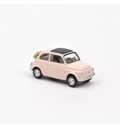 Fiat 500 F 1965 rose clair - Norev