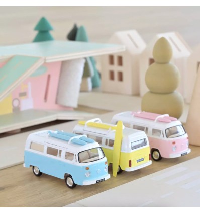 VW Combi T2b Camper Van 1973 Bleu clair - Norev