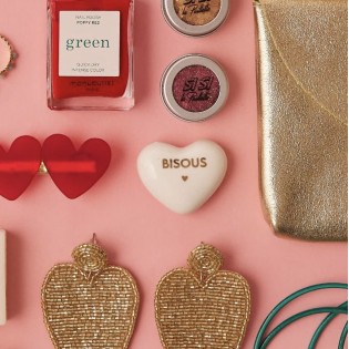 Coeur en céramique "Bisous" 2