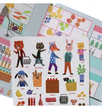 Stickers repositionnables "mon petit marché"