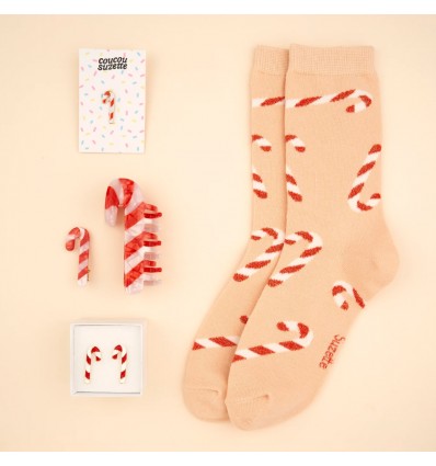 Boucles d'oreilles "Sucre d'orge" - Coucou Suzette