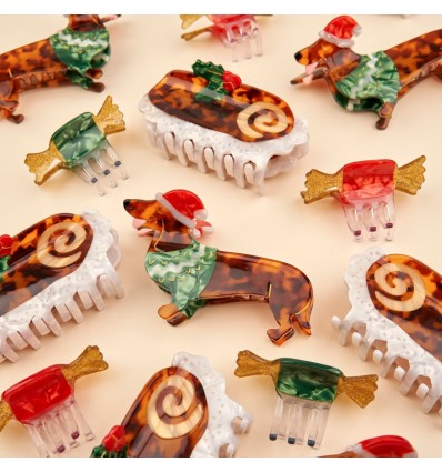 Pince à cheveux Bûche de Noël - Coucou Suzette