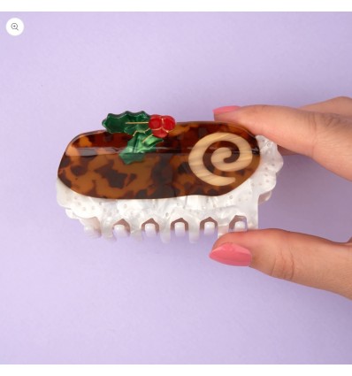 Pince à cheveux Bûche de Noël - Coucou Suzette
