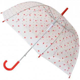 Parapluie adulte transparent Coeurs