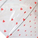 Parapluie adulte transparent Coeurs