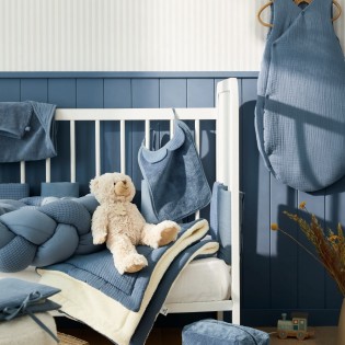 Grand bavoir à col - Pierre bleue 2