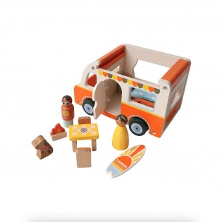 Camping car vintage en bois 2