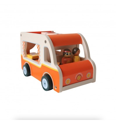 Camping car vintage en bois