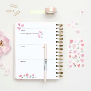 92 stickers Coeurs et fleurs - Rico Design