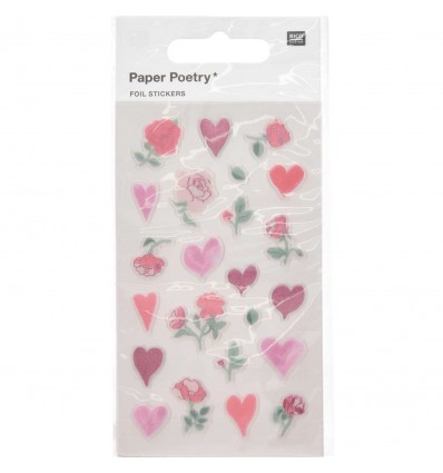 92 stickers Coeurs et fleurs - Rico Design