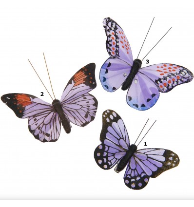 Papillon décoratif à cliper tons violets - Rico Design