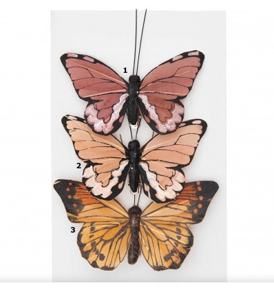 Papillon décoratif à cliper Orange - Rico Design