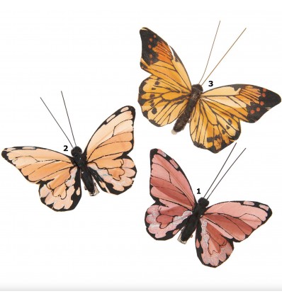 Papillon décoratif à cliper Orange - Rico Design