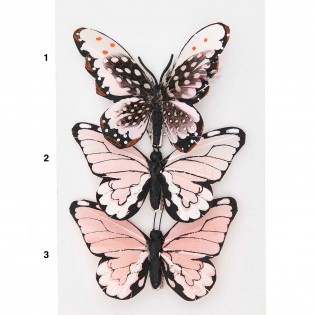 Papillon décoratif à cliper Vieux Rose - Rico Design 2