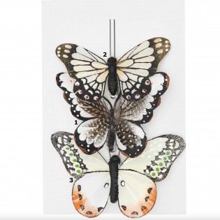 Papillon décoratif à cliper Blanc - Rico Design 2