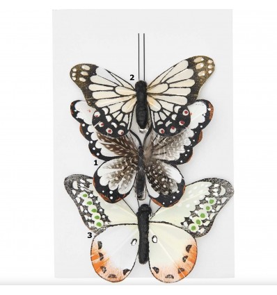 Papillon décoratif à cliper Blanc - Rico Design