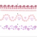 Rouleau de perles autocollantes rose/violet - Rico Design