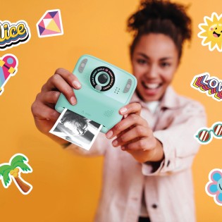 Appareil photo impression thermique Pixiprint bleu - Mobility on board