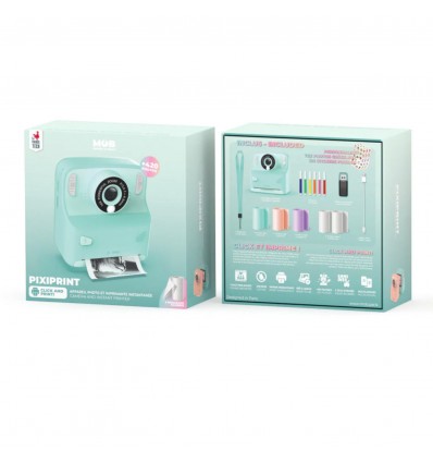 Appareil photo impression thermique Pixiprint bleu - Mobility on board