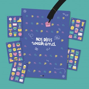 Poster & stickers Nos défis week-end - Minus 2