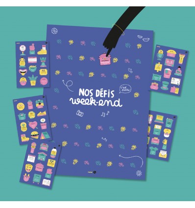 Poster & stickers Nos défis week-end - Minus