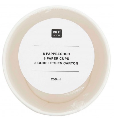 8 gobelets en carton Licorne - Rico Design