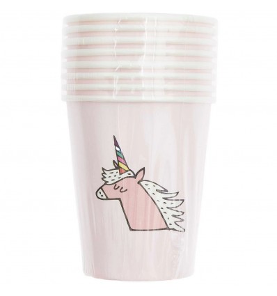 8 gobelets en carton Licorne - Rico Design