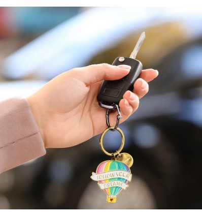 Porte-clé émaillé Montgolfière - Legami