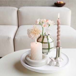 Lapin blanc en céramique oreilles levées - Rico Design 2