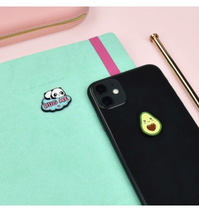 Set de 2 autocollants en métal Avocat / Panda - Legami