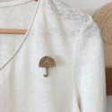 Pin's Parapluie doré à paillettes - Les Petites Hirondelles