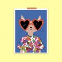 Affiche Cat Hipster - Mariisore