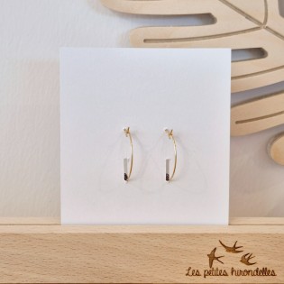 Créoles fleurs roses - Les Petites Hirondelles 2