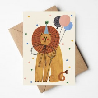 Carte Lion en fête - Daria Solak Illustrations 2