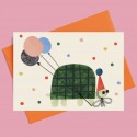 Carte Tortue en fête - Daria Solak Illustrations
