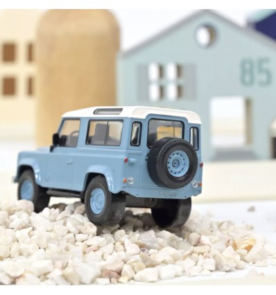 Land Rover Defender 1995 bleu et blanche  - Norev