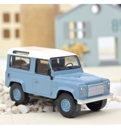Land Rover Defender 1995 bleu et blanche  - Norev