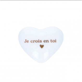Coeur en céramique "Je crois en toi"