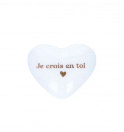 Coeur en céramique "Je crois en toi"