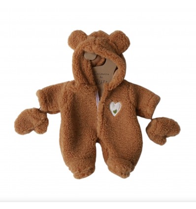 Combinaison fausse fourrure ourson pour poupée