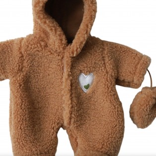Combinaison fausse fourrure ourson pour poupée 2