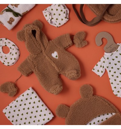 Combinaison fausse fourrure ourson pour poupée
