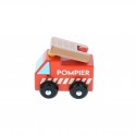 Petit camion de pompier en bois