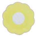 8 assiettes en carton fleur jaune